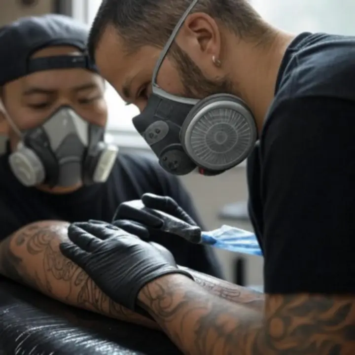 Cover-up tetoválás folyamata régi minta átdolgozásával.