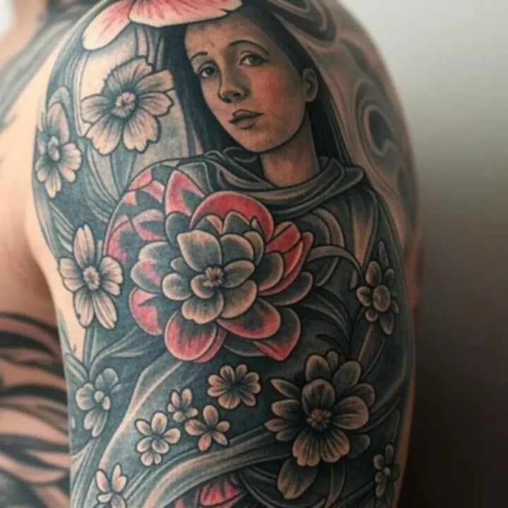 Tattoostudioline tetoválás portfólió, különböző stílusú mintákkal