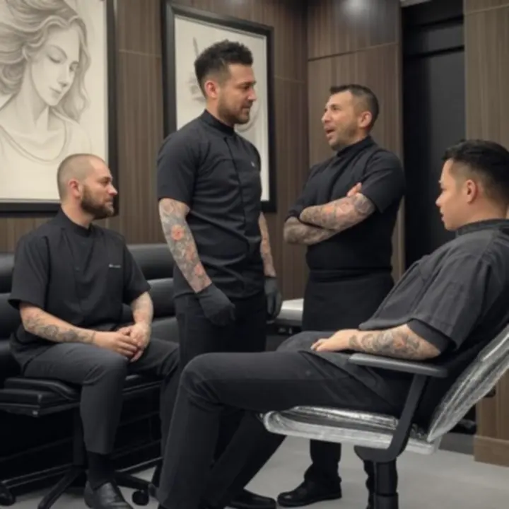 Modern, hangulatos tattoo stúdió laza, barátságos légkörben